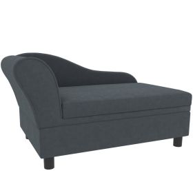 Pet Sofa Bed Couch with Storage, Pet Sofa for Small Dogs, Dark Gray (Option: Gray)